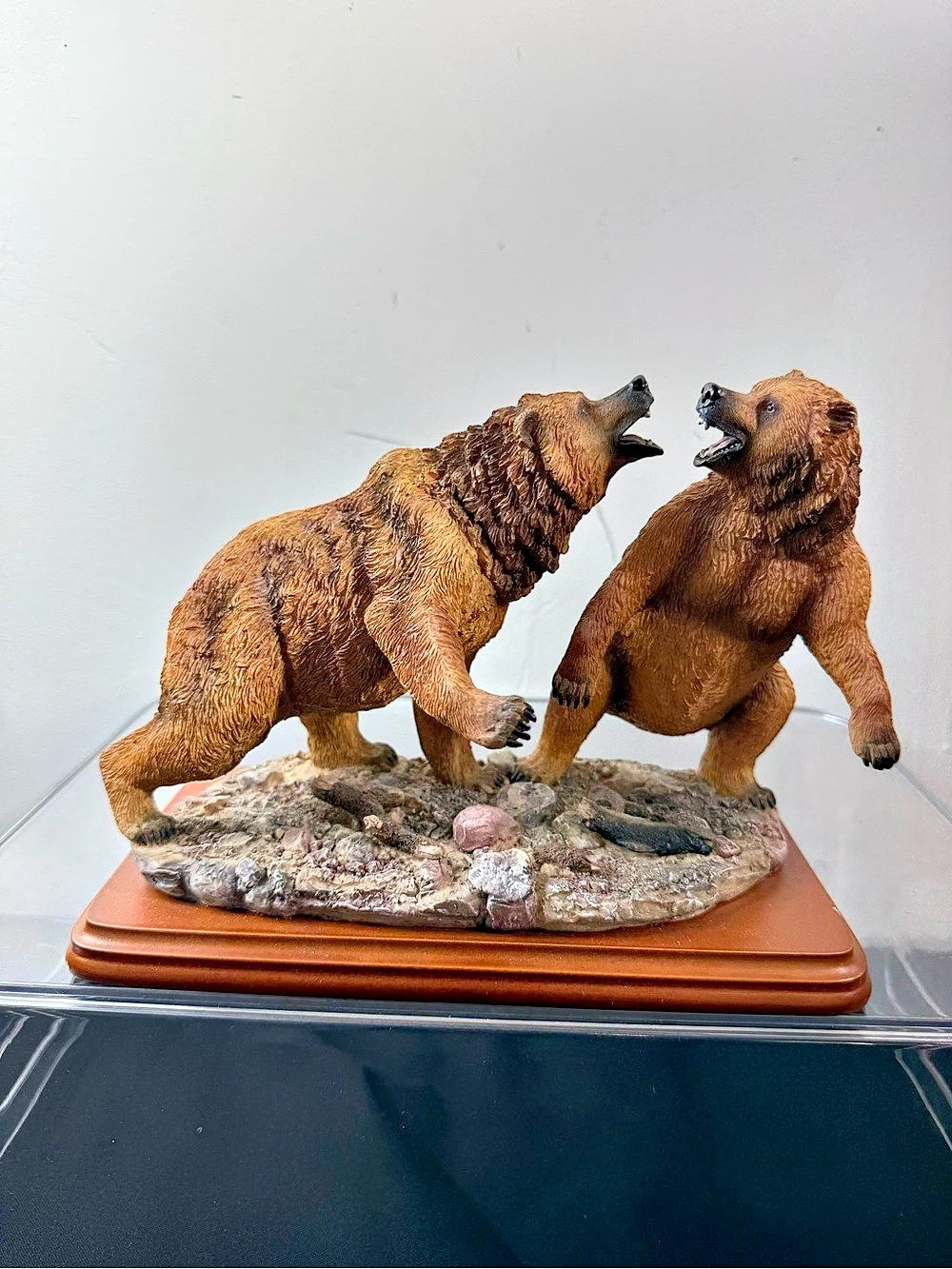 Wild Republic Bear Fight Bear Sculpture Brown